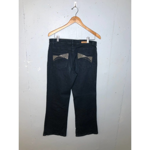 Cos Jeans Dark Wash Straight‎ Leg, Embellished back Pockets, Sz 8 Petite